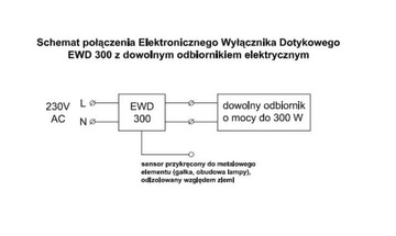 Электронный СЕНСОРНЫЙ переключатель EWD 300 SKOFF