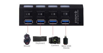 USB 3.0 HUB АКТИВНЫЙ РАЗДЕЛИТЕЛЬ 4 порта + блок питания