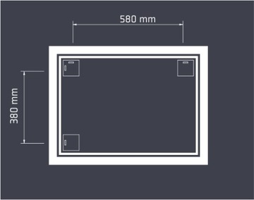 Зеркало LED N PREMIUM 80x60 сенсорный выключатель POWER