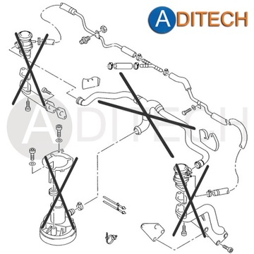 Заглушка SAI AUDI 4.2T V8 40V, 2.7T 2.8T V6 30V