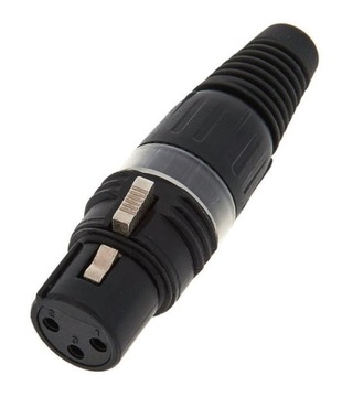 Hicon HI-X3CF-BLK — гнездовой разъем XLR, ЧЕРНЫЙ