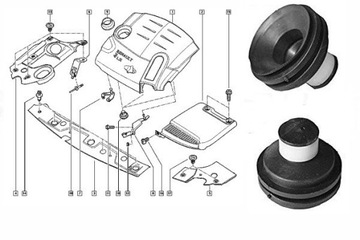 GUMA MOCOWANIE POKRYWY SILNIKA RENAULT 1.5 1.9DCI