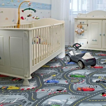 Disney Cars Rug 200x200 городские улицы 4 цвета