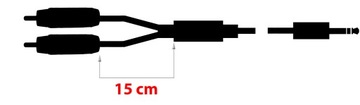 Кабельный кабель 6,3 Jack стерео — 2x RCA Klotz 10 м