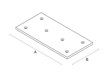 PŁYTKA PERFOROWANA ŁĄCZNIK PŁASKI OZDOBNY 160x40