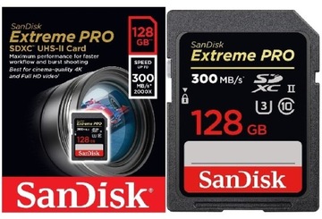 Karta SANDISK EXTREME PRO SDXC 128GB 300MB/s U3 II