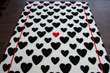 Ковер 140x190 SCANDINAVIAN HEARTS WHITE SK #GR1686