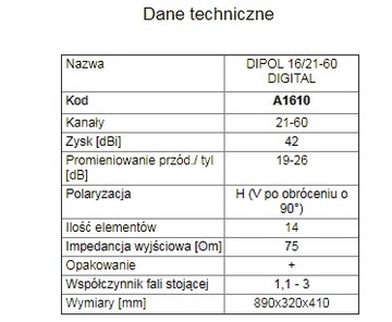 Направленная антенна 16/21-69 DVB-T с LNA-177 до 42дБ