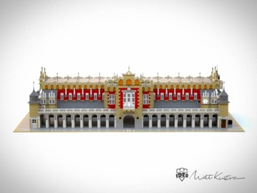 Модель Суконной Галереи MOC из кубиков LEGO - фигура в масштабе