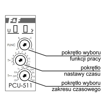 РЕЛЕ ВРЕМЕНИ 1P 8A F&F PCU-511 UNI