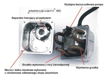 PODGRZEWACZ GRZAŁKA SILNIKA WEBASTO Z POMPĄ 1500W