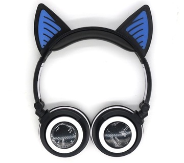 НАУШНИКИ BLUETOOTH КОШАЧЬИ УШИ СВЕТОДИОДНАЯ ПОДСВЕТКА
