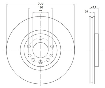 MIKODA 1635 GT ДИСКИ, КОЛОДКИ OPEL ZAFIRA А передние