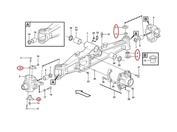 Комплект поворотных кулаков VOLVO BL 71 CARRARO ORG