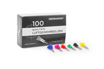 Дротики Germani, калибр 4,5 мм, 100 шт., дротики для пневматического оружия, цветные булавки.