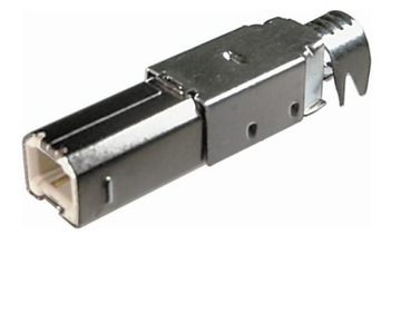 Вилка USB типа B, установленная на кабеле FV (1948 г.)