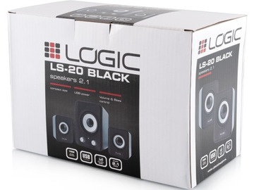 ДИНАМИКИ 2.1 ПК НОУТБУК САБВУФЕР USB MINI-JACK BLACK LOGIC LS-20