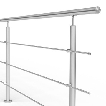 Balustrada nierdzewna balkonowa schodowa barierka 3 x Ø12 mm długość 1 m