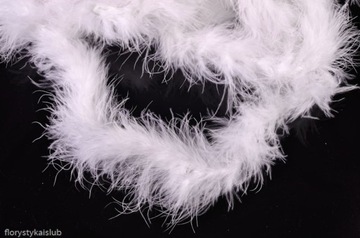 Шарф из перьев марабу Feathers, диаметр примерно 5-7 см х 1 метр, 3 цвета на выбор.