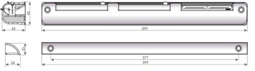 Воздухозаборник VENTEC VT 701, ТЕМНО-КОРИЧНЕВЫЙ/БЕЛЫЙ