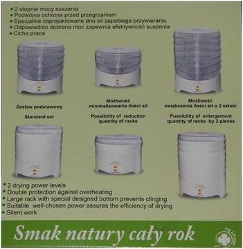 SUSZARKA DO GRZYBÓW,WARZYW NIEWIADÓW 420 W POLSKA MOCNA