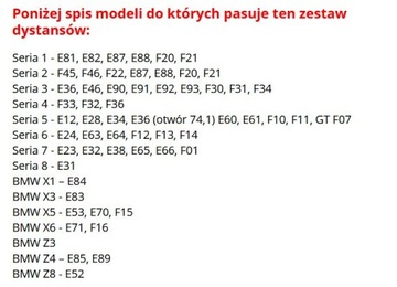 DYSTANSE PRZYKRĘCANE 40mm BMW X5 E53 E70 X6 E71