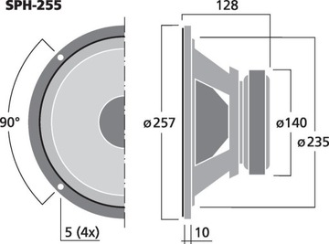 MONACOR SPH-255 Сабвуфер 120 Вт 8 Ом