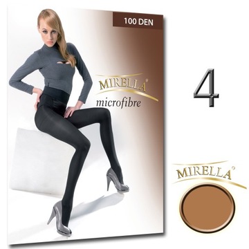 Колготки MIRELLA из микрофибры 100 ден 4/XL Бежевые