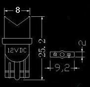 Светодиодный диод W5W T10 R10 стояночный фонарь 24В TIR BUS