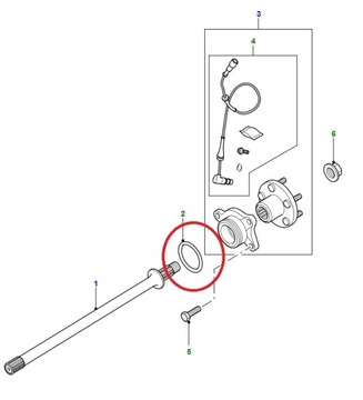 OEM уплотнительное кольцо ступицы заднего колеса Discovery 2