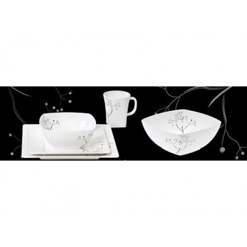 Talerz deserowy Quadrato Pearl 1szt.Gimex melamina