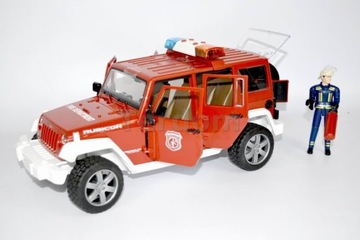 BRUDER 02528 JEEP Wrangler пожарная команда со звуком + ФИГУРКА пожарного