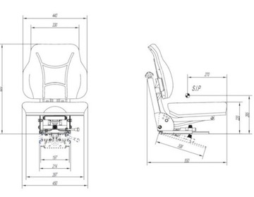 SIEDZENIE DZIELONE DELUX URSUS C330 C360 385 ZETOR