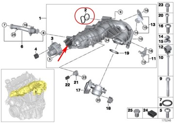 Крышка впускного коллектора BMW E90 E91 N47 N47S