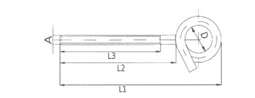 КРЮК ДЛЯ КАЧЕЛЕЙ ГАМАКА M10x210