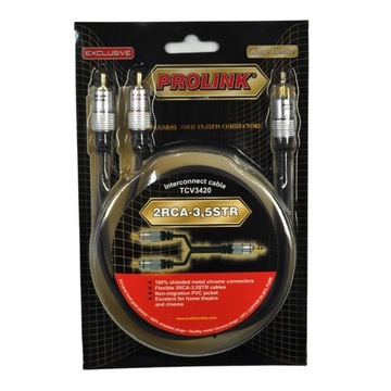 Кабель 2RCA-3,5мм 2RCA-Jack Кабель PROLINK 1,2м