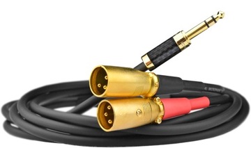 Кабельный кабель 6,3 Jack стерео 2x XLR(M) Klotz 2м