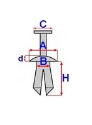 CLIPS боковые накладки A15692 Mercedes W201