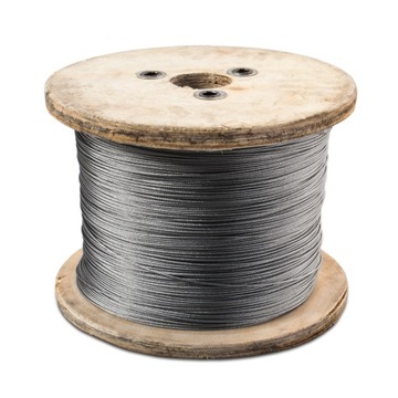 Lina linka stalowa NIERDZEWNA INOX Kwasoodporna splot 7x19 2mm 40m