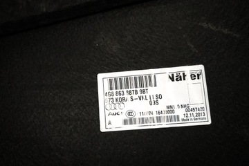 фото thumb №7, Обивка боковина багажника audi оригинальный номер 4g8863887b