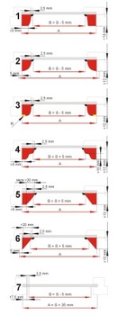 ВНУТРЕННИЕ КАССЕТНЫЕ РОЛЬСТАВНИ AL, размеры: 70x150 A