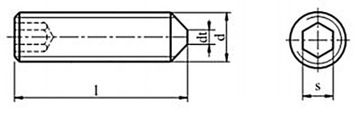 Установочный винт с головкой черный M3x4 DIN914 20 шт.