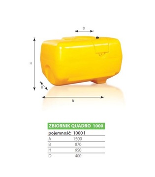 Бак опрыскивателя - SLĘZA - POLOWY - 1000 л