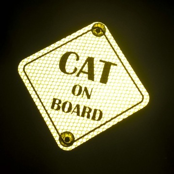 CAT ON BOARD ODBLASK NEON NA AUTO PRZYSSAWKI