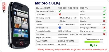 СМАРТФОН MOTOROLA MOTO G6 MB200 CLIQ TOUCH 3G