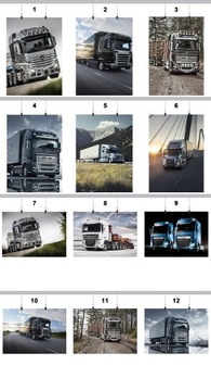 PLAKAT CIĘŻARÓWKA TIR 59x42 CM 14 WZORÓW MATOWY