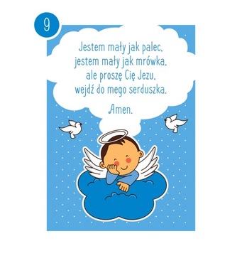 Prezent na chrzest roczek obrazek aniołek modlitwa