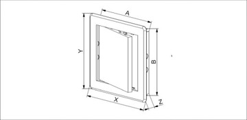 ДВЕРЬ ПЛАСТИКОВАЯ ПВХ 30X30 СМ ANENTA