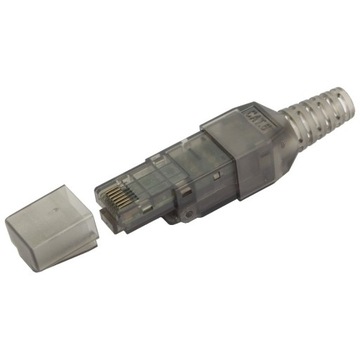 Модульная вилка RJ45 8p8c самозажимная категория 6a