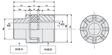 Соединительный разъем 48 HWN1 FI-105 мм